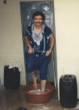 Bill doing the laundry